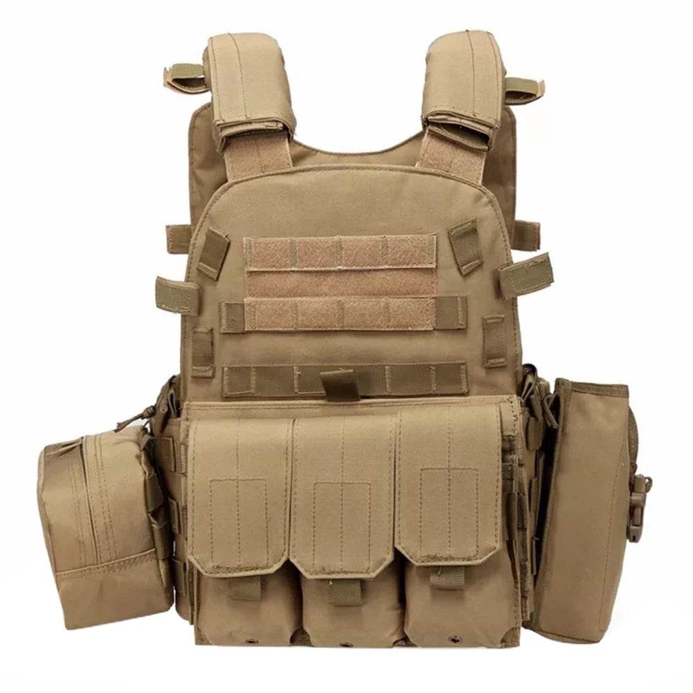 6094 Tactical Vest Nylon Gear Body Armor Combat Army CS Gear Hunting Plate Airsoft Wargame Pouch Camouflage Plate Carrier Vest - MarvelouStoree