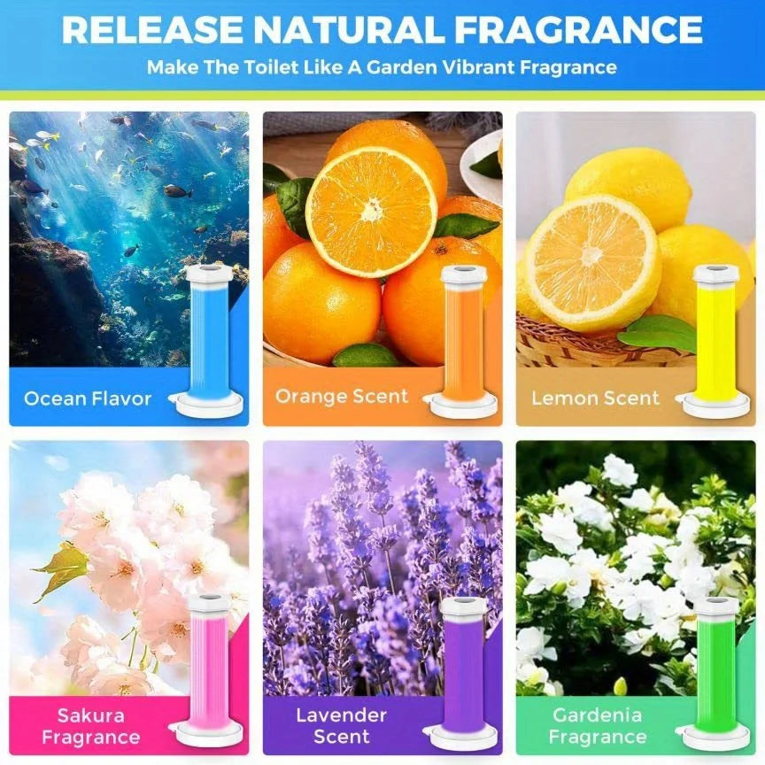 6in 1box floral toilet cleaning gel toilet deodorizing cleaner air freshener aromatherapy deodorizing cleaning and removing odor