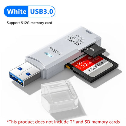 2 in 1 USB 3.0 Card Reader Micro sd card Reader usb adapter High Speed Cardreader TF Memory card For PC Laptop Accessories