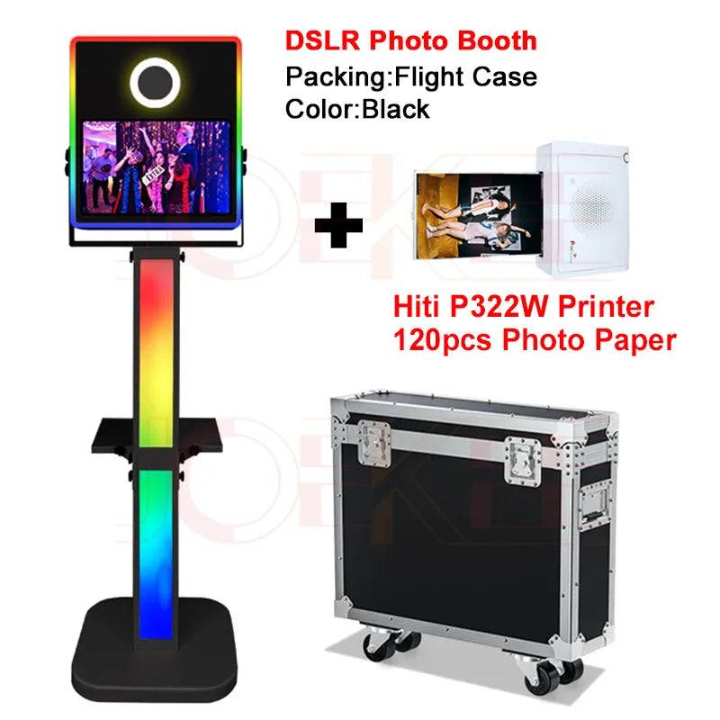 15.6 inch Touch Screen Portable Selfie Machine Magic Mirror Photo Booth DSLR Photo Booth for Weddings Parties Events