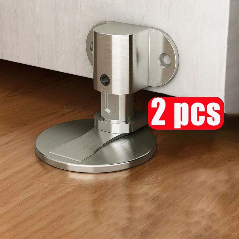 Adjustable Stainless Steel Door Stop Punch-free Strong Magnetic Anti-collision Door Stopper Invisible Bathroom Floor Door Stop