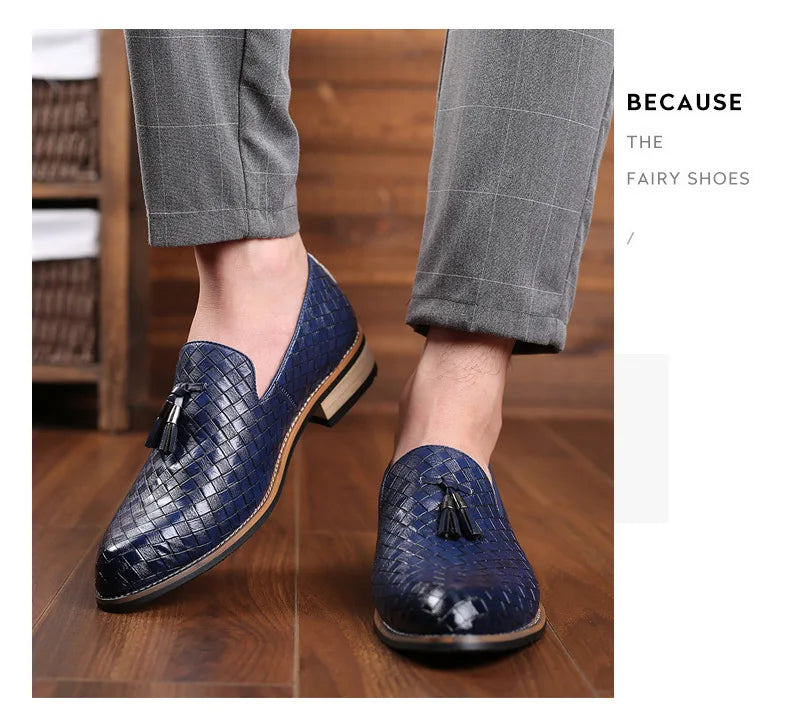 Fashion Formal Leather Shoes for Men Dress Business Shoes Male Geometric Oxfords Party Wedding Casual Mens Flats Chaussure Homme