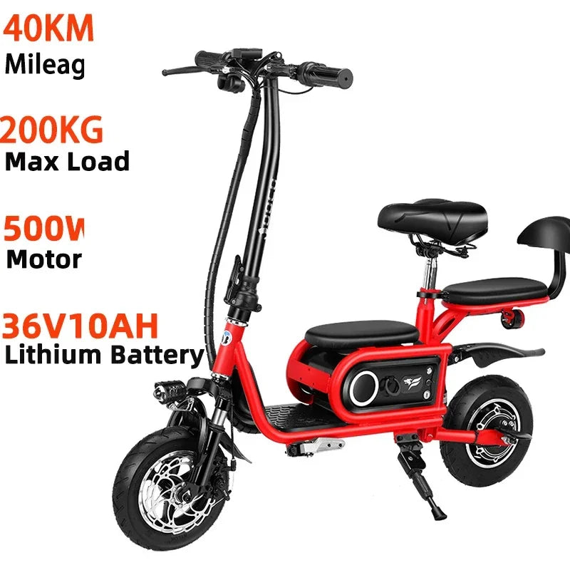 Folding Electric Scooter Three-wheel For The Elderly And Disabled Travel Mini Small With Backrest Mobility Scooter Parent-child