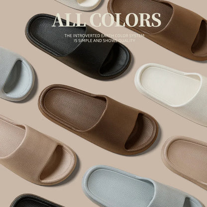 Thick Platform Bathroom Home Slippers Women Fashion Soft Sole EVA Indoor Slides Men sandals 2023 Summer Non-slip Flip Flops