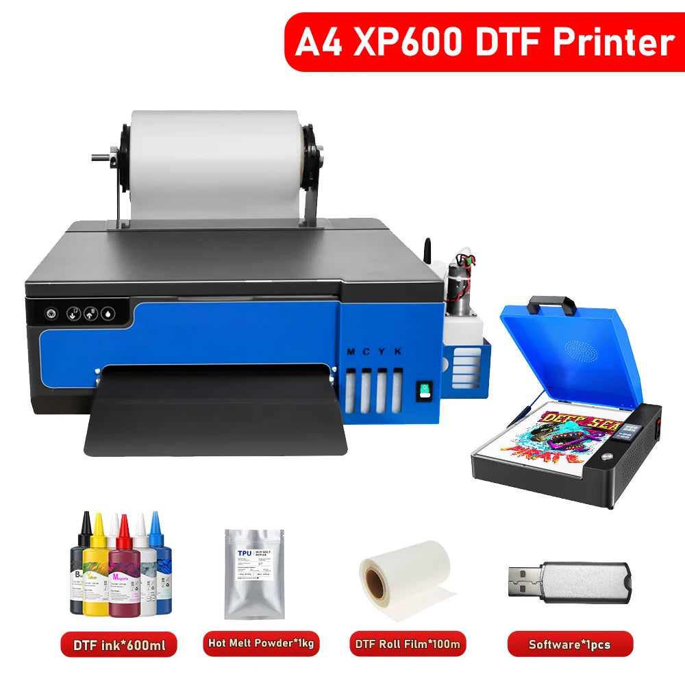 A3 XP600 DTF Printer Direct to Film Transfer Printing Machine impresora dtf a3 with Roll Feeder T shirt Printer For all Textile