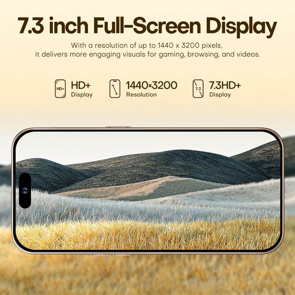 Original For Brand 16GB+1TB For Smartphone 7.3 inch XS16 Pro+ Full Screen 4G 5G Cell Phone 8000mAh Mobile Phones Global Version﻿ - MarvelouStoree