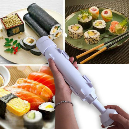 DIY Sushi Maker Set Machine Rice Mold Bazooka Roller Kit Perfect Kitchen Tool for Making Vegetarian and Meat Sushi Rolls