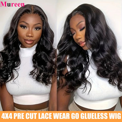 Wear And Go Glueless Wigs Human Hair Body Wave Bob Wig For Women 4x4 Transparent Lace Closure Wig Ready To Wear Human Hair Wigs