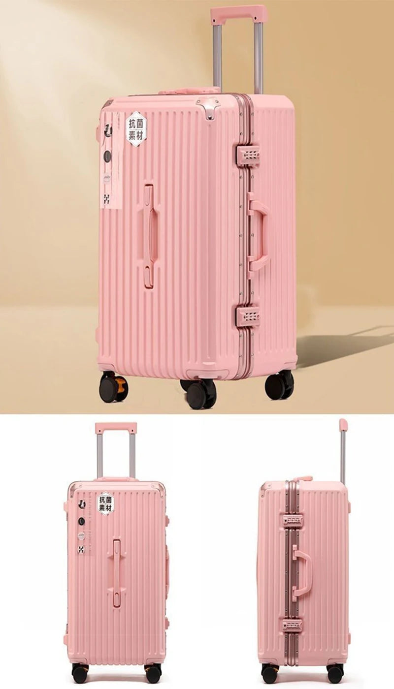 Package 22“24”26“28”30 Inch New Luggage Men's Large-capacity Trolley Case Women's Aluminum Frame Boarding Box Rolling Suitcase