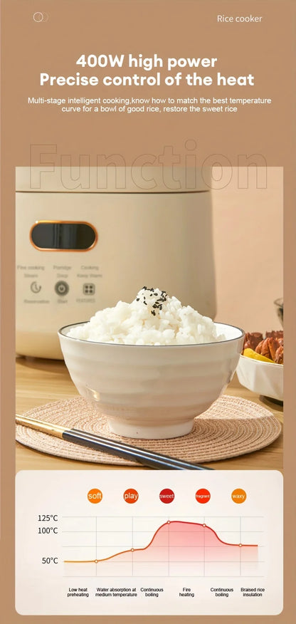 2L Electric Rice Cooker 1-3 People 110V 220V Multi Cooker Non-Stick Pot Smart Mechanical MultiCooker Steamed Rice Pot For Home