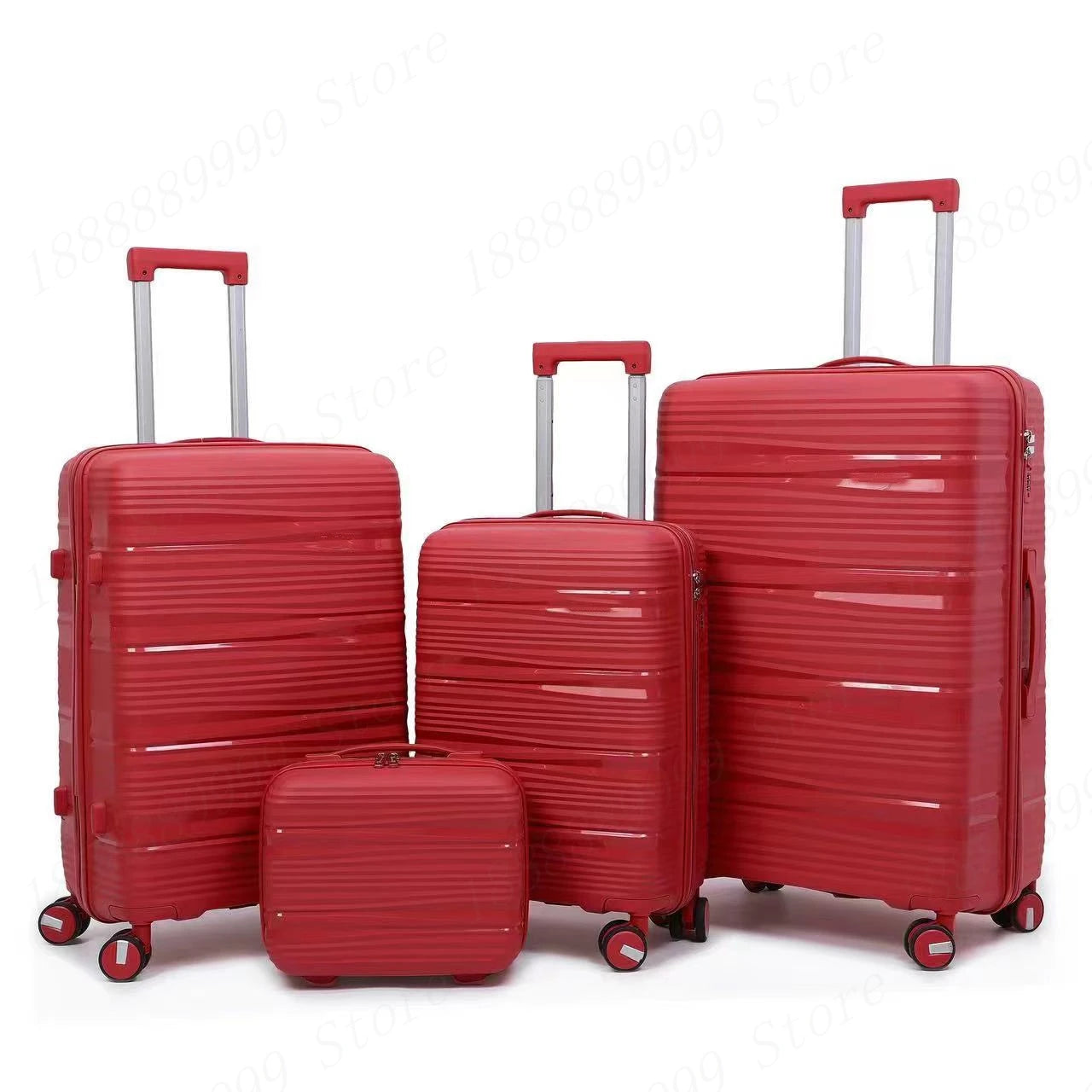 13 20 24 28 inch Set of 3 or 4 Suitcases PP Large Capacity Luggage Explosion-Proof Zipper Boarding Trolley Case Bags