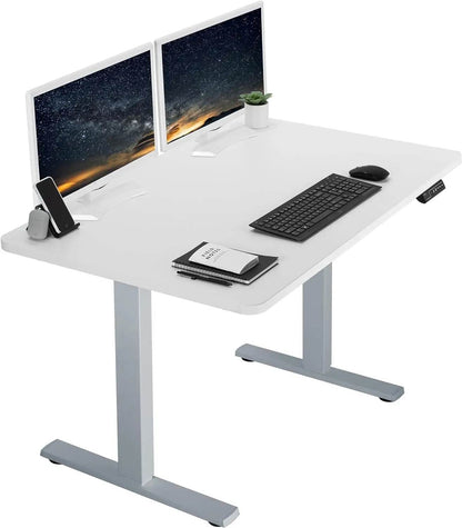 Electric Rustic Standing Desk Workstation, Memory Controller Height Adjustment Particle Board, Steel Computer Standing Desk - MarvelouStoree