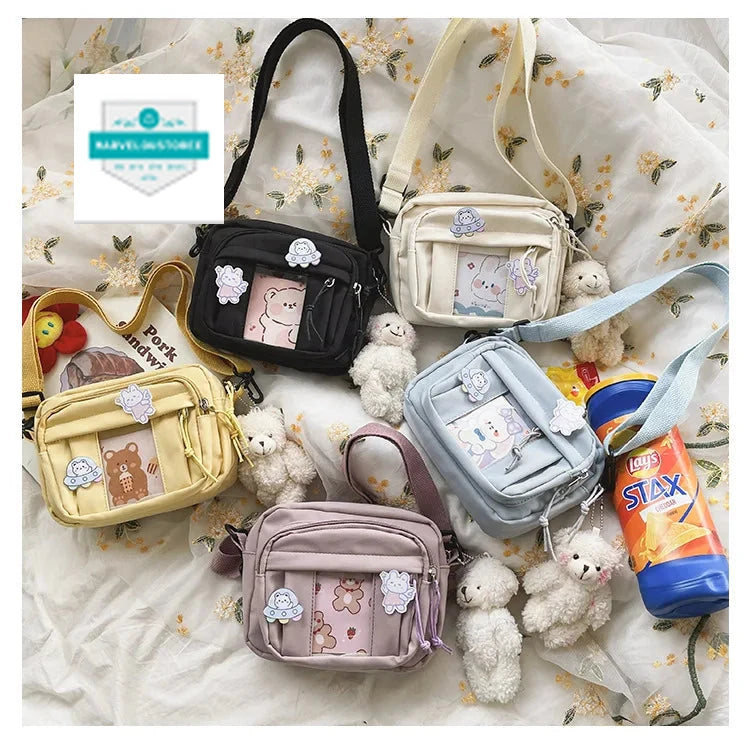 New Kawaii Bag Girls 2024 New JK Transparent Bag Small Crossbody Bag For Women Purses and Handbags Shoulder Bag Itabag Bolso