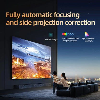 4K HD Android Smart Projector Dual band 5G WiFi Connection for Massive Resources on Mobile Phones Portable Projector for Cinemas