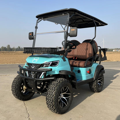 2024 72V Electric Golf Cart 4+2 Seater Lithium 5KW 7KW AC Motor AC Motor Off Road Golf Cart Hunting Golf Buggy