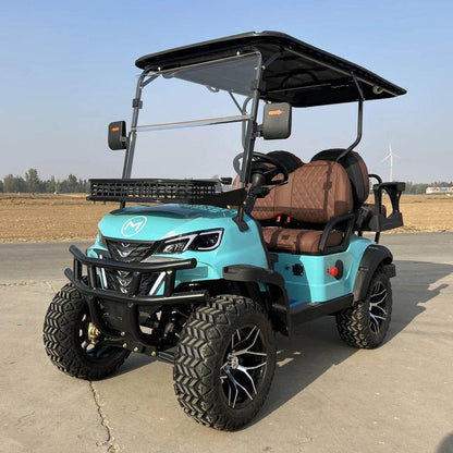 2024 New 4000W/5000W New Energy Golf Car 60V/72V Lithium Battery 4 Wheel 6 Seat Sightseeing Electric Golf Cart - MarvelouStoree