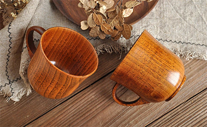 Wooden Big Belly Cups Handmade Natural Spruce Wood Cups Beer Tea Coffee Milk Water Cup Kitchen Bar Drinkware for Kitchen