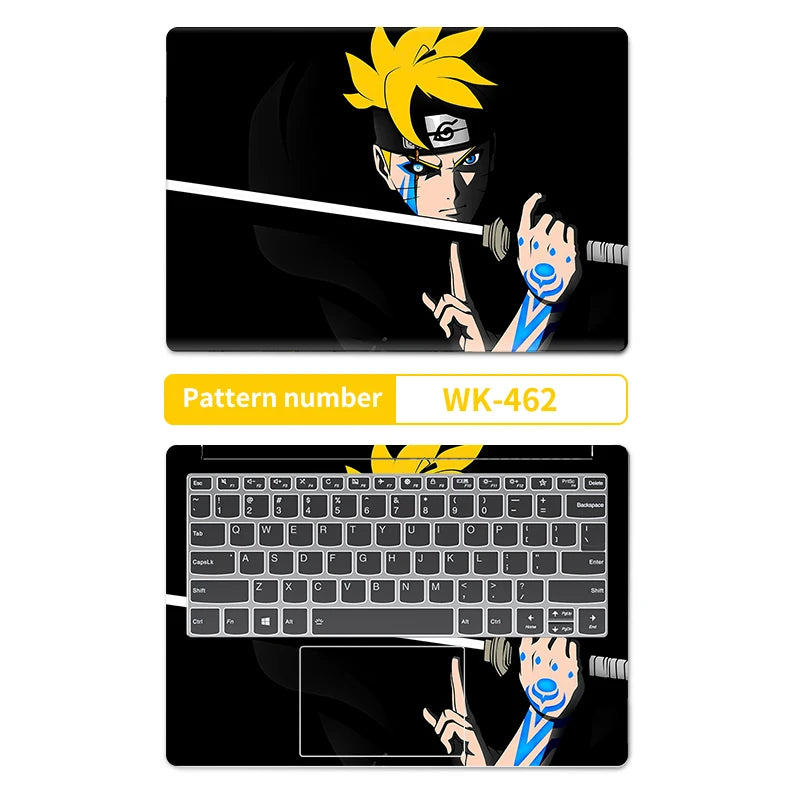 Universal Anime Cover Laptop Sticker PVC Skins Cool Vinyl Waterproof Stickers 13.3"14"15.6"17" Decal for Macbook /Lenovo/Hp/Acer