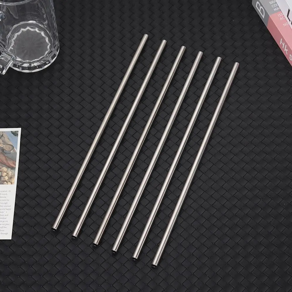 1Pcs Straight Bent Stainless Steel Straws Drinking Silver Cup Straw 6mm 8mm Reusable for Stanley 30oz 40oz Tyeso Cup