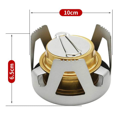 Portable Mini Alcohol Stove Burner Outdoor Ultralight Brass Camping Cooking Stove Outdoor Camping Backpacking Tourist Burner - MarvelouStoree