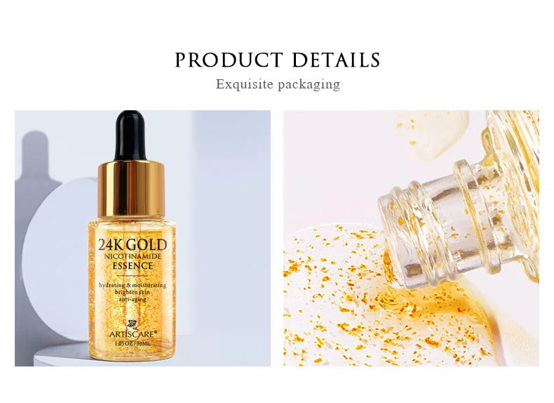 ARTISCARE 24K Gold Serum SET 3pcs/Lot for Moisturizing and Hydrating Dark Circles Eye Cream Face Essence Skin Care Products