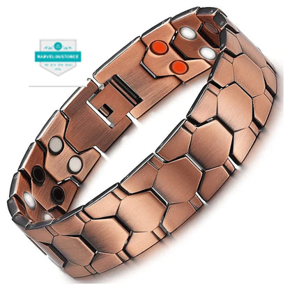 Healing Healthy Copper Magnetic Bracelet for Men Arthritis Pain Relief Bio-Energy Blood Pressure Bracelet Health Bangle Jewelry