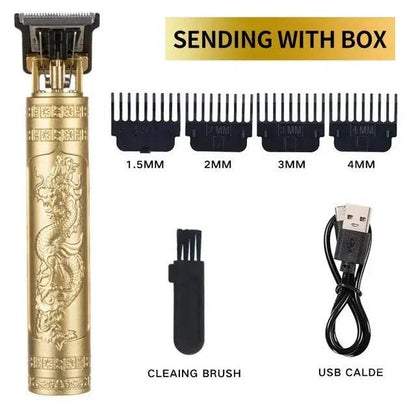 Professional T9 Vintage Electric Rechargeable Hair Clipper Machine Hair Barber Trimmer For Men Hair Cutting - MarvelouStoree