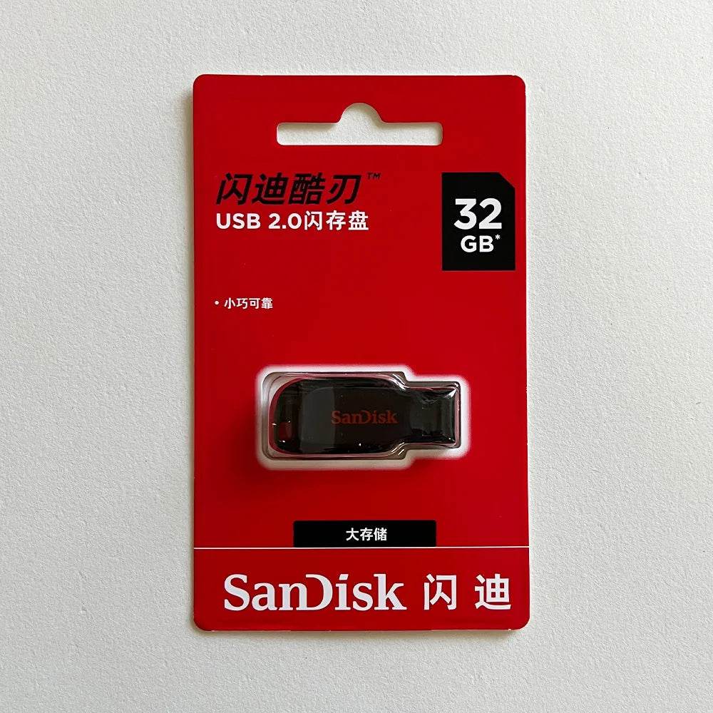 SanDisk SDCZ50 USB Flash Drive 128GB Mini Pen Drive 64GB Pendrive 32GB USB 2.0 Flash Drive 16GB Memory stick 8GB USB disk For PC - MarvelouStoree