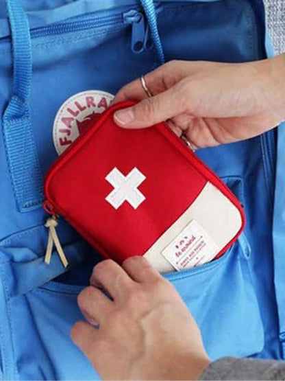 Mini Portable Medicine Bag Travel First Aid Kit Medicine Bag Storage Bag Survival Kit Medicine Box Outdoor Emergency Camping