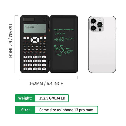 Scientific Calculator With Writing Tablet 991MS 349 Functions Engineering Financial calculator For School Students Office Solar