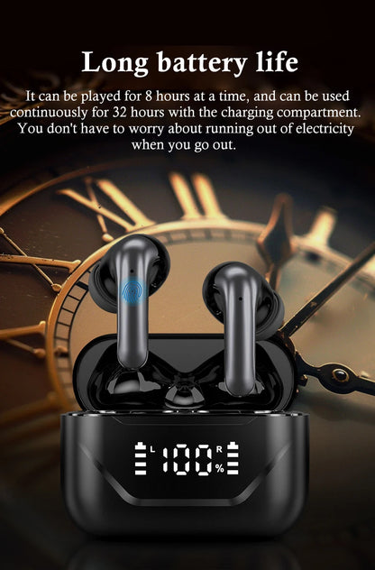 Real-time Translator Earbuds Office Wireless Earphone LED Display Bluetooth Headphones ENC Noise Reduction Earbuds Touch Control