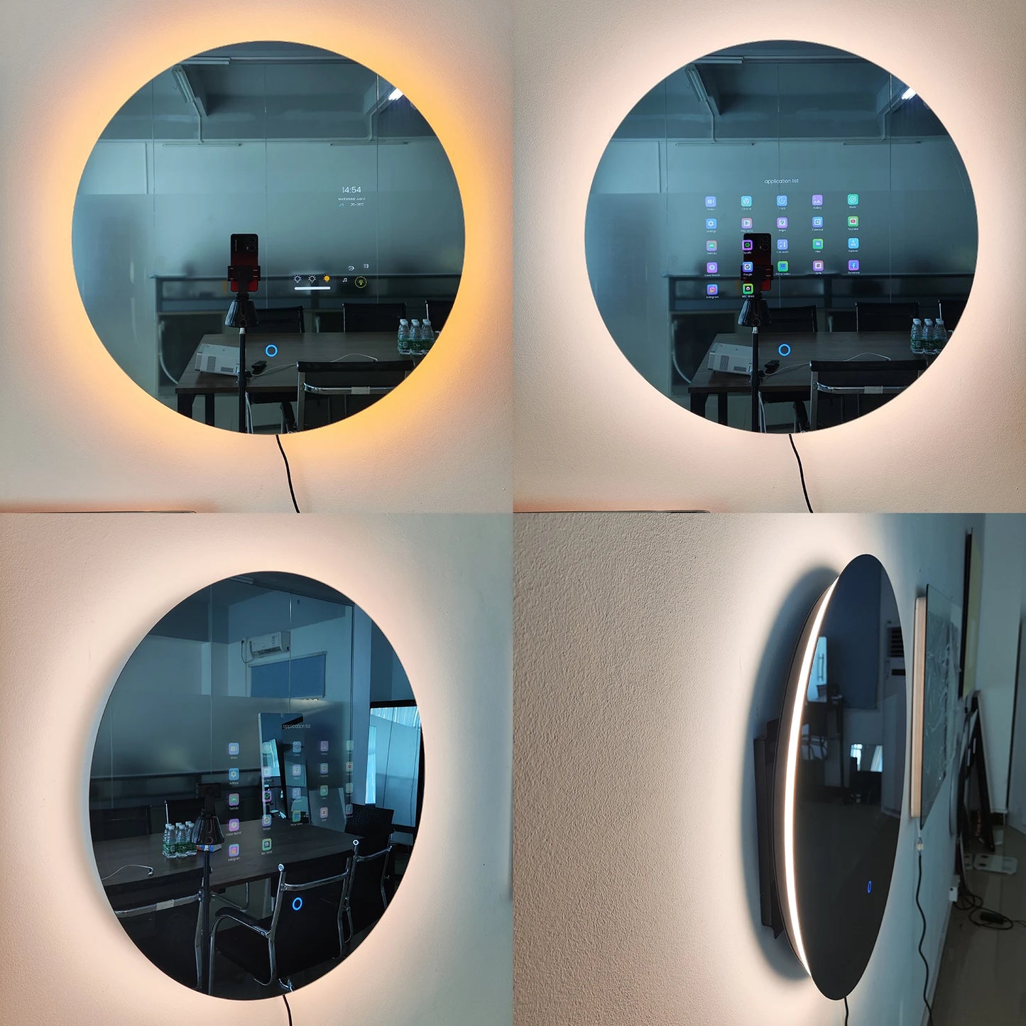 New Trends Hotel Home Touch Screen Mirror With Tv Smart Mirror Android Bathroom Intelligent Salon Barber Magic Mirror LED