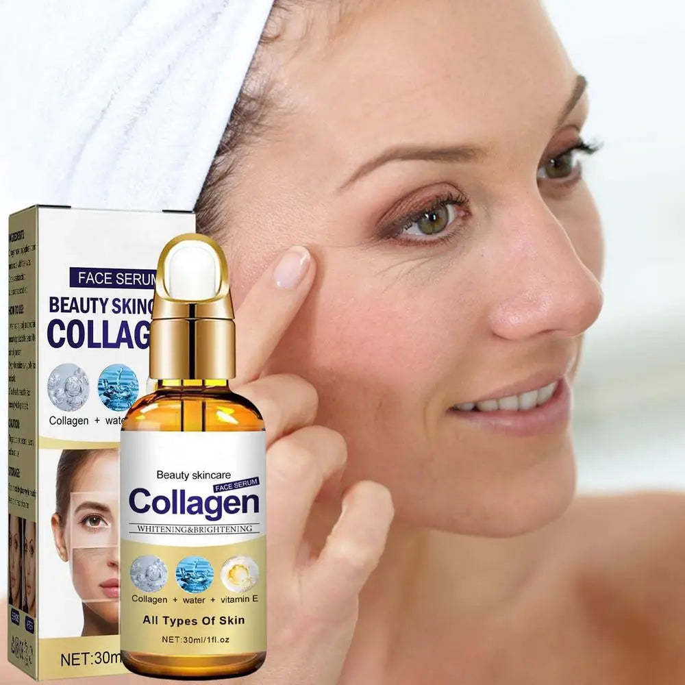 30ml Collagen Serum Moisturizing Skin Repair Whitening brightening Anti Wrinkle Face Serum Acne Treatments