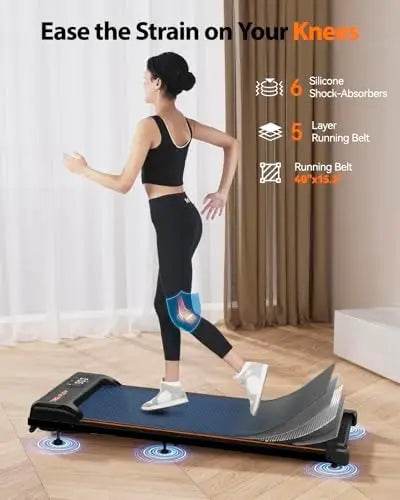 Walking Pad,Treadmill with Incline for Home Office, 2.5HP Portable Under Desk Treadmill with 265 Lbs Capacity,Remote Control, Le - MarvelouStoree