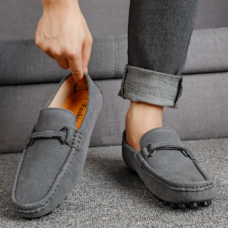 Leather Men Fashion Business Shoes New Men Loafers Lightweight Mens Slip on Shoes 2024 Handmade All-match for Men Driving Shoes