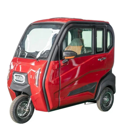 Big space three  wheel electric passenger trike adults enclosed  three  wheel escooter with roof