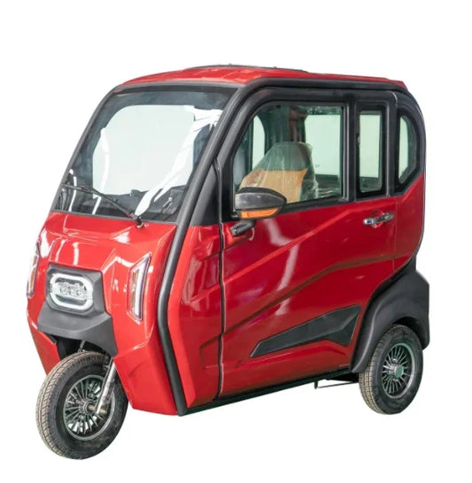 Big space three  wheel electric passenger trike adults enclosed  three  wheel escooter with roof