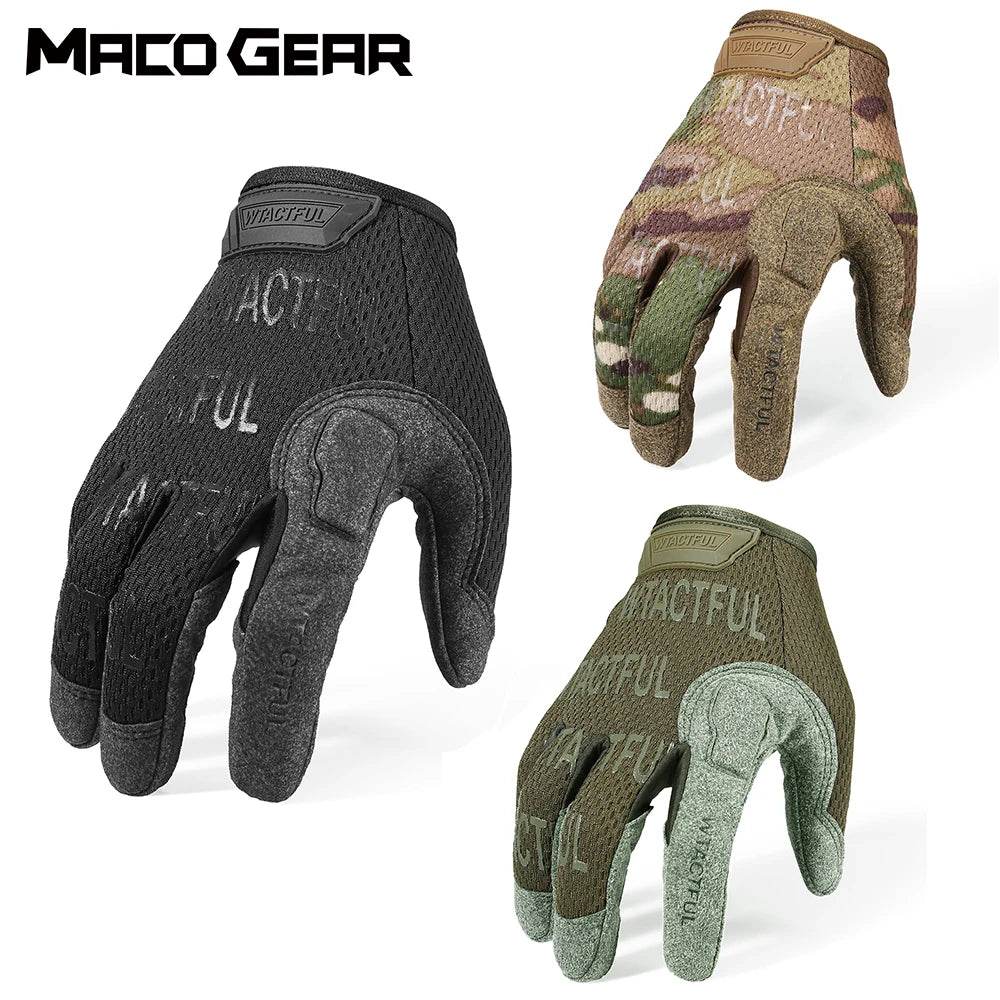 Tactical Glove Military Army Full Finger Gloves Men Airsoft Biking Sports Camping Training Cycling Paintball Lightweight Camo