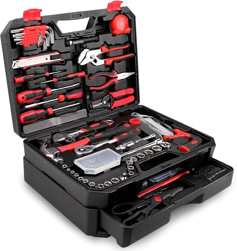 Toolbox with Drawer Storage Box,Universal Household Tool Kit - Perfect for Homeowner