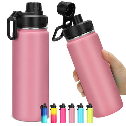 500ML Thermos Bottle 18oz Outdoor Vacuum Flasks Stainless Steel Thermos Water Bottle Steel Thermos with Leakproof Spout Lid