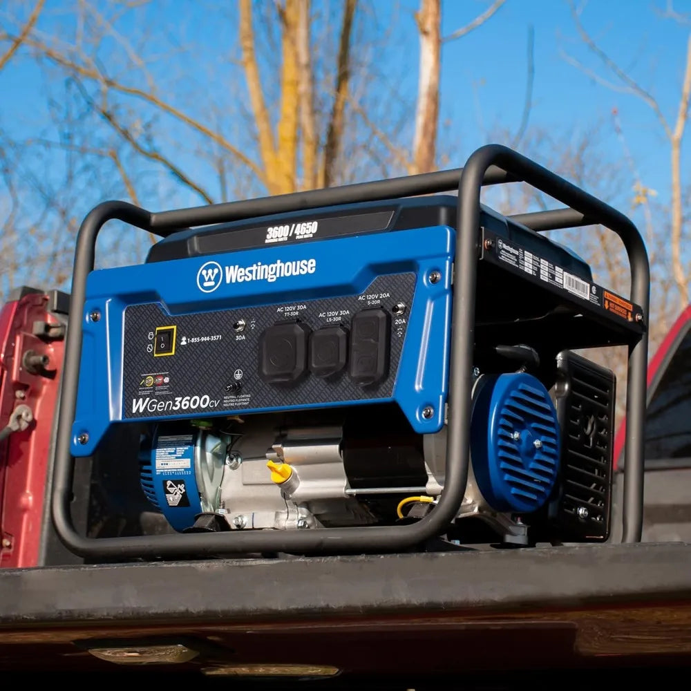 Outdoor Power Equipment 4650 Peak Watt Portable Generator, RV Ready 30A Outlet, Gas Powered, CO Sensor