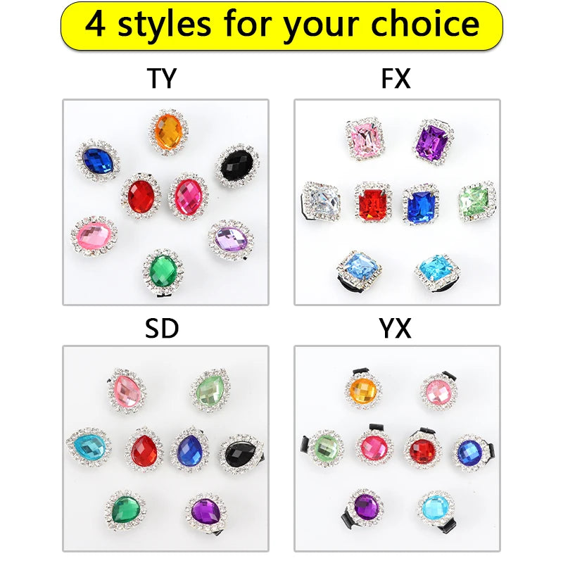 1PC Diamond Shoelaces Decoration Luxurious Shiny Rhinestones Buckle Shoes Accessories Plastic Shoe Charms Design for Sneaker AF1