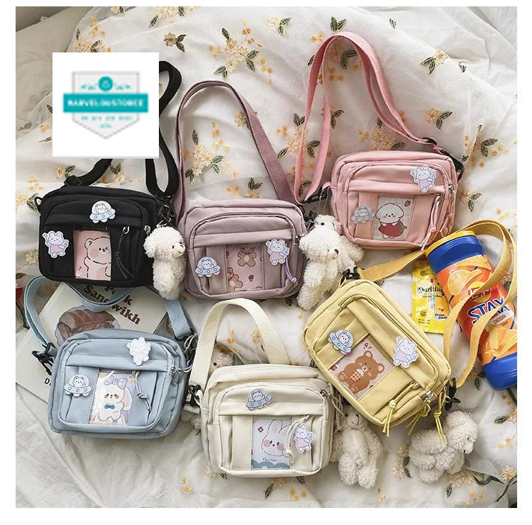 New Kawaii Bag Girls 2024 New JK Transparent Bag Small Crossbody Bag For Women Purses and Handbags Shoulder Bag Itabag Bolso