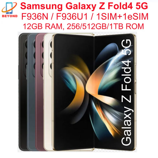 Samsung Galaxy Z Fold 4 Fold4 5G F936N F936U1 7.6" AMOLED 12GB RAM 256/512GB ROM Snapdragon NFC 1SIM+1eSIM 95% New Cell Phone