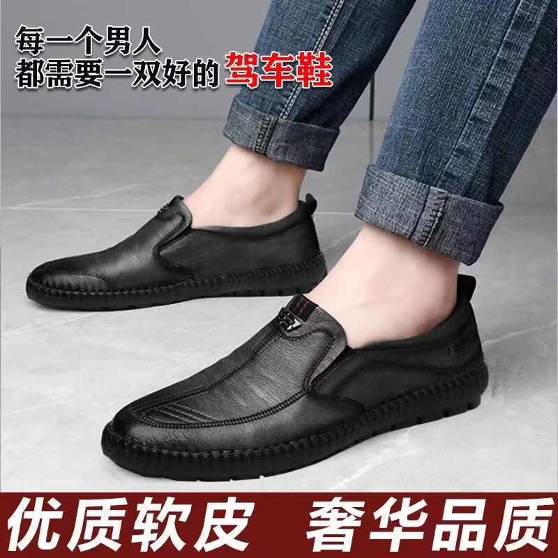 Formal Men Business Shoes Fashion Casual Shoes Men Luxury Brand Leather Loafers Breathable Slip on Male Boat Shoes Moccasins