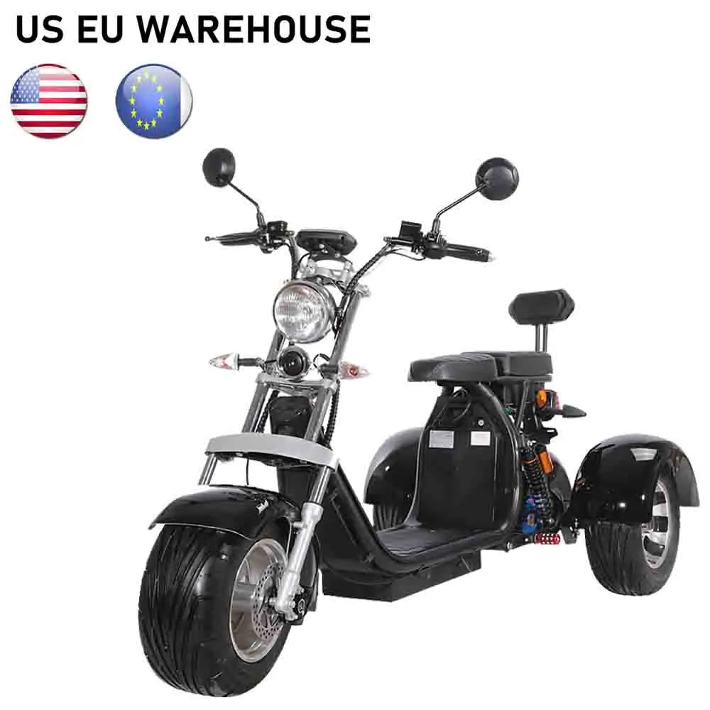 Warehouse Electric Motorcycle scooter 1200W citycoco/three fat wheel electric tricycle motorcycles