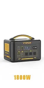 Portable Power Station, LFP Battery Powered Generator with 2x 600W AC Outlets (Surge 1200W), 4x USB ports, 3x DC Out