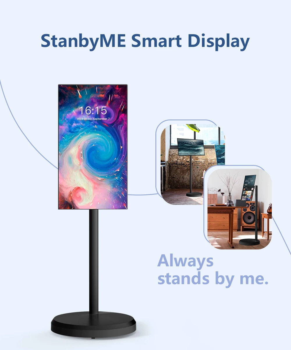 Standbyme Tv 21.5 Inch Lcd Smart Display Incell Touch Screen Indoor Android 12 Portable Smart Tv 4+64GB