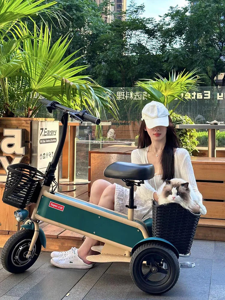 전기 세발 자전거 10 Inch Mini Household Scooter Foldable Adult Universal Fashion Electric Tricycle