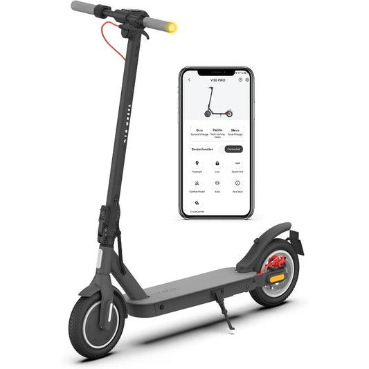 V30PRO Electric Scooter with Turn Signals - 19.9 Miles Range & 18 MPH, 350W Motor, 10" Inner-Support Tires, Dual Braking System